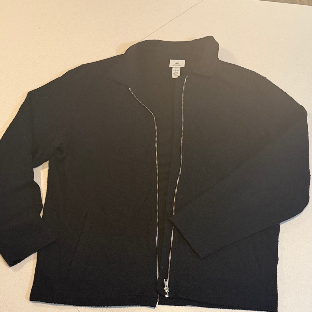 H&M Midnight Black Zip-Up Jacket